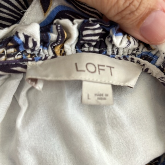 Loft Floral Print Jumpsuit - White and Purple - Picture 8 of 8